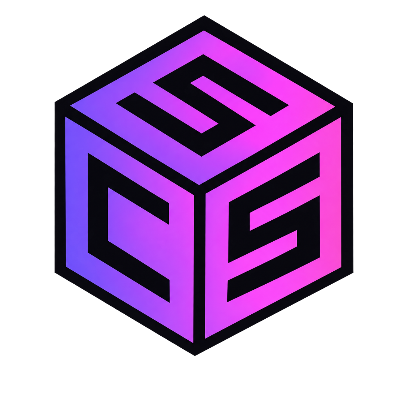 CSS IBA 3D Faceted Cube Logo